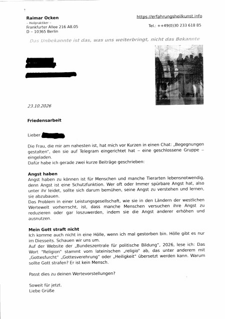 Brief an einen Freund